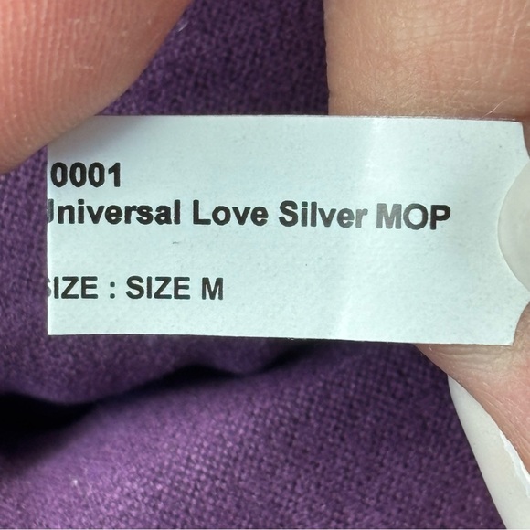 NWT Charriol Universal Love Silver Heart Mother of Pearl Cable Ring - Picture 8 of 8